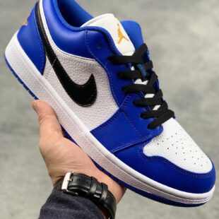Air Jordan 1 Low Hyper Royal/White-Orange Peel