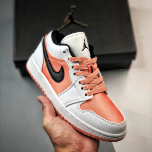 Air Jordan 1 Low GS White/Light Madder Root-Black DM8960-801