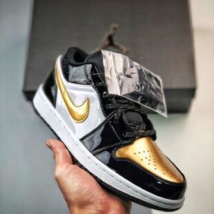 Air Jordan 1 Low ” Copper Toe” Metallic Gold/Black-White