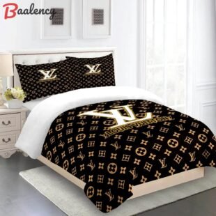 Louis vuitton fashion logo limited luxury brand bedding set  home decorations 06 Bedding Sets