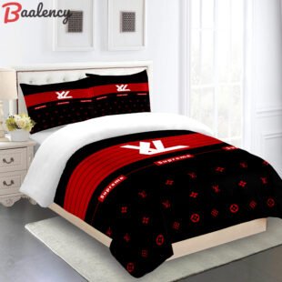 Comforter sets full red and black louis vuitton bedding set  home decoration Bedding Sets