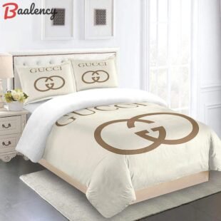 Gucci beige luxury brand high-end     Bedding Sets sheets bedclothes bedspread blankets home decor duvet bed linen bedroom idea covers