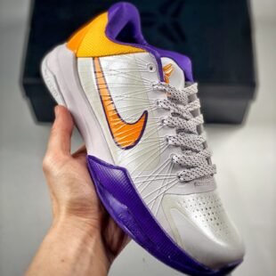 Nike Kobe 5 ?Lakers? White Purple Yellow 386429-102