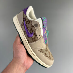 Air Jordan 1 Low Slip x Gucci - Color Purple - 06DHLH12-210 - Full Size 36-46