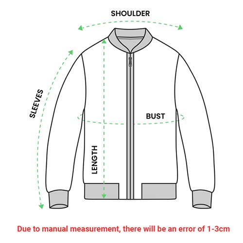Bomber Jacket Size Chart