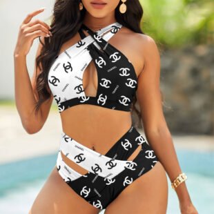 Luxury BM Two Pieces Bikinis Set Hollow Out Push Up Swimsuit DRG0018057413