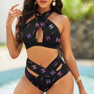 Luxury BM Two Pieces Bikinis Set Hollow Out Push Up Swimsuit DRG0018057410