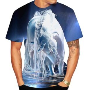 Horse print shirt men